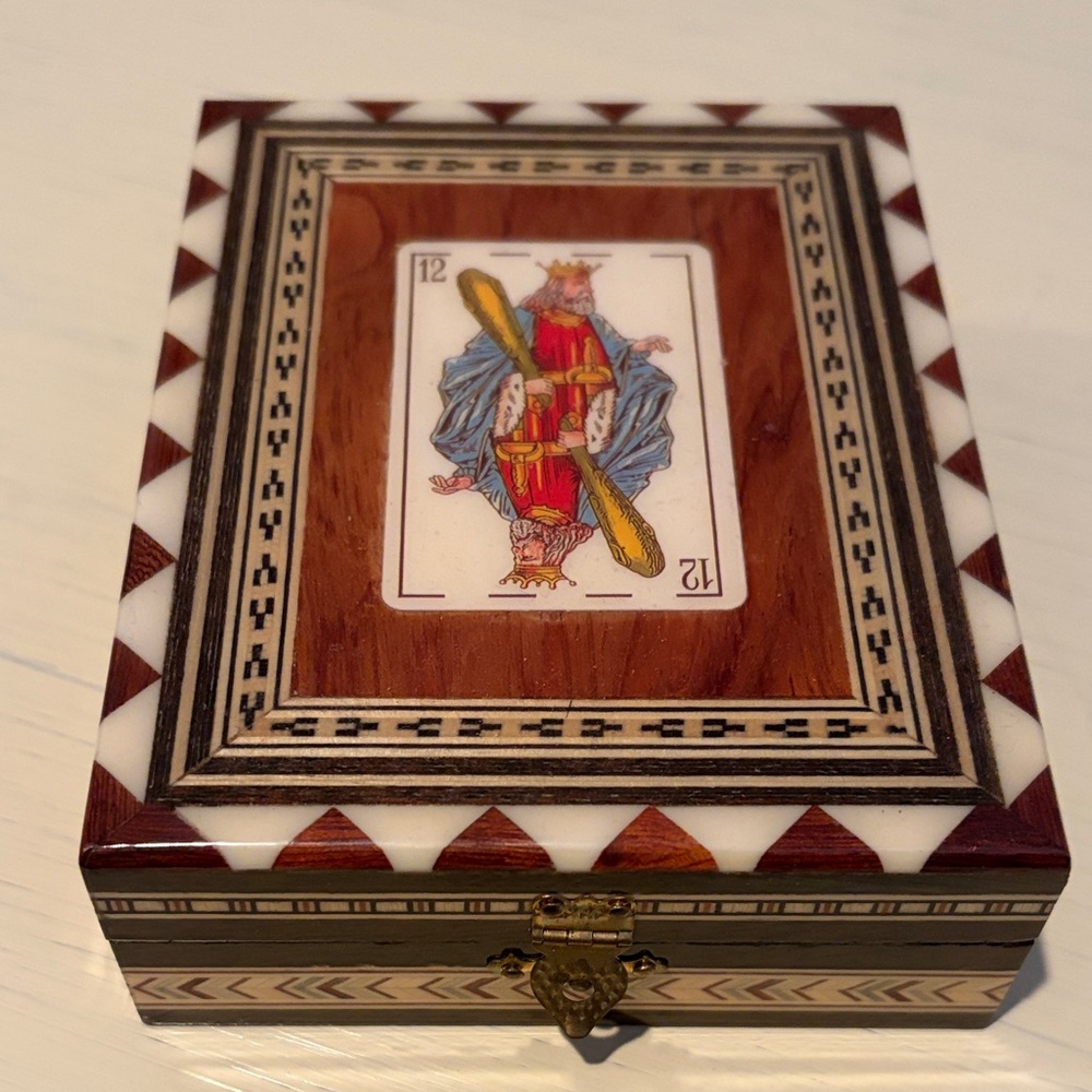 Artisan Wooden Box for Playing Cards